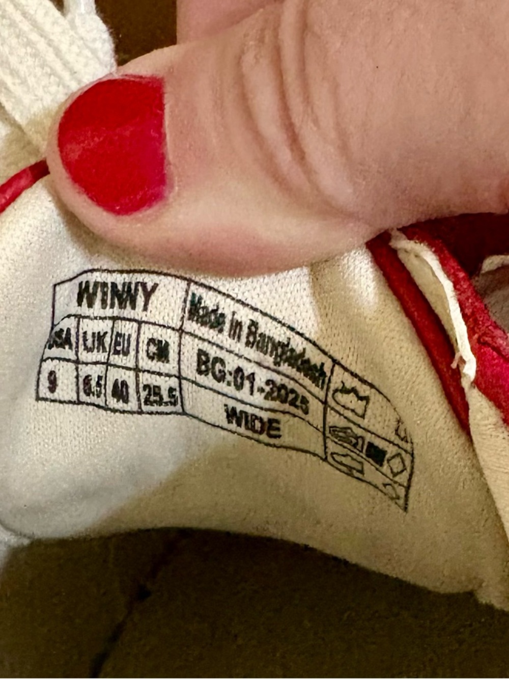 Vionic Winny Size 9 Wide Red Leather Sneakers, New w/ Box - Picture 7 of 9